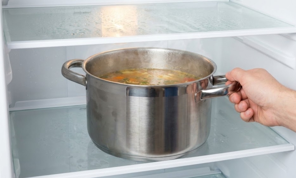 Stavljanje vrele hrane u frižider