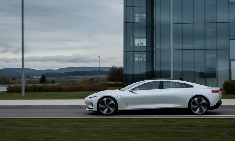 prikaz električnog automobila na ulici