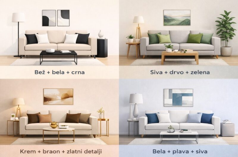 4 kombinacije boja za dnevnu sobu