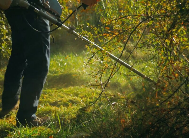 momak kosi travu sa trimerom